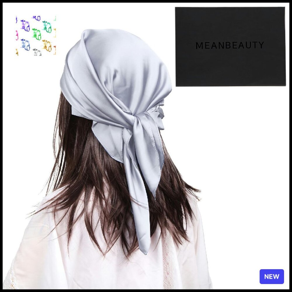 Satin Square Scarf Elegant Silk-Like Bandana Versatile Head Neck Accessory